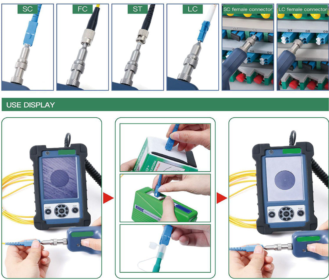 Fiber Inspection Probe Cleaning Kits TC-400 Fiber Optic Cleaner Pen Connector Cleaning Cassette - fusion splicer,splicing machine,otdr,fiber tool kits-TEKCN fusion splicer