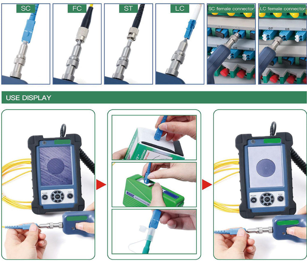 Fiber Inspection Probe Cleaning Kits TC-400 Fiber Optic Cleaner Pen Connector Cleaning Cassette - fusion splicer,splicing machine,otdr,fiber tool kits-TEKCN fusion splicer